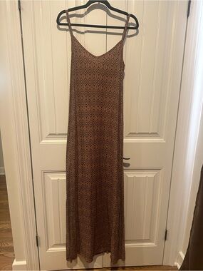 Flynn Skye Mauve Geometric Slip Maxi Dress